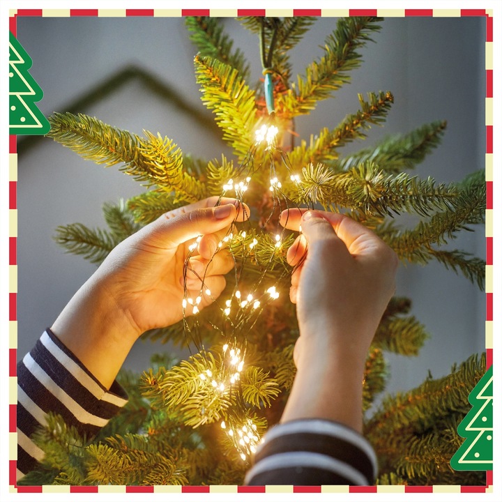 Lampki Choinkowe LED Ciepłe Białe Światełka Zewnętrzne 832 microLED 16x2,4m