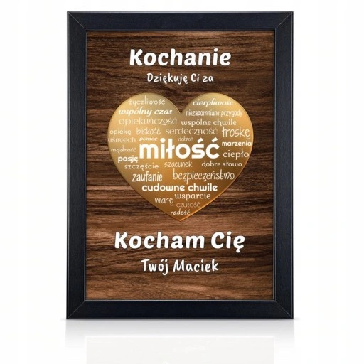 Podziękowania KOMUNIA Św DLA CHRZESTNYCH RAMKA 3D DZIADKÓW PREZENT obraz