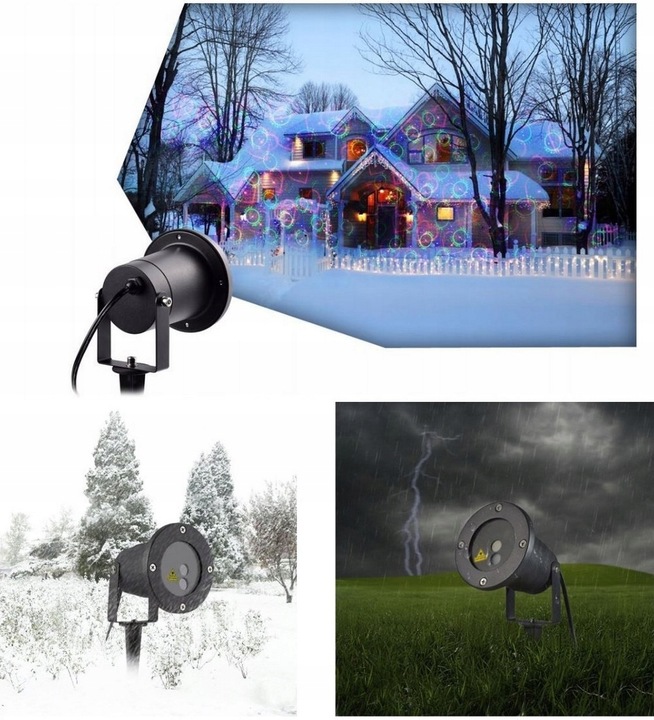 PROJEKTOR LASEROWY ŚWIĄTECZNY LASER RG LAMPKI KOLORY 8w1 STAR SHOWE PREZENT