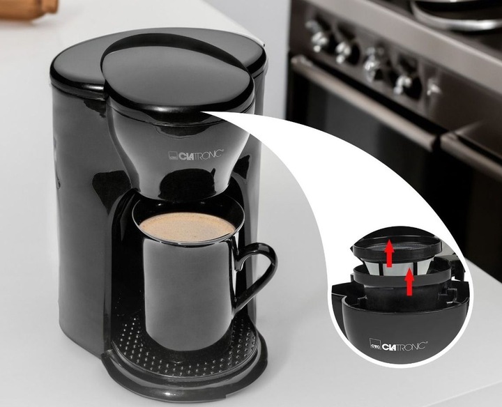 Ekspres Przelewowy Mała KAWIARKA na Wyjazd 125ml z Kubkiem DO KAWY