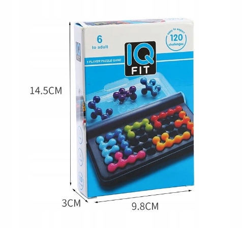 Puzzle 3D, gra logiczna IQ łamigłówka, 120 wyzwań