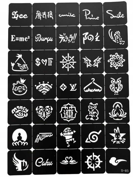 Tatuaże brokatowe SZABLONY 373 SZT KATALOG DLA DZIECI I DOROSŁYCH