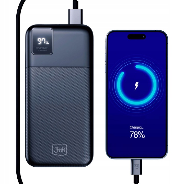 Powerbank 20000 mAh Multi-Charge USB-C & USB-A QC 3.0 - 3mk PowerHouse