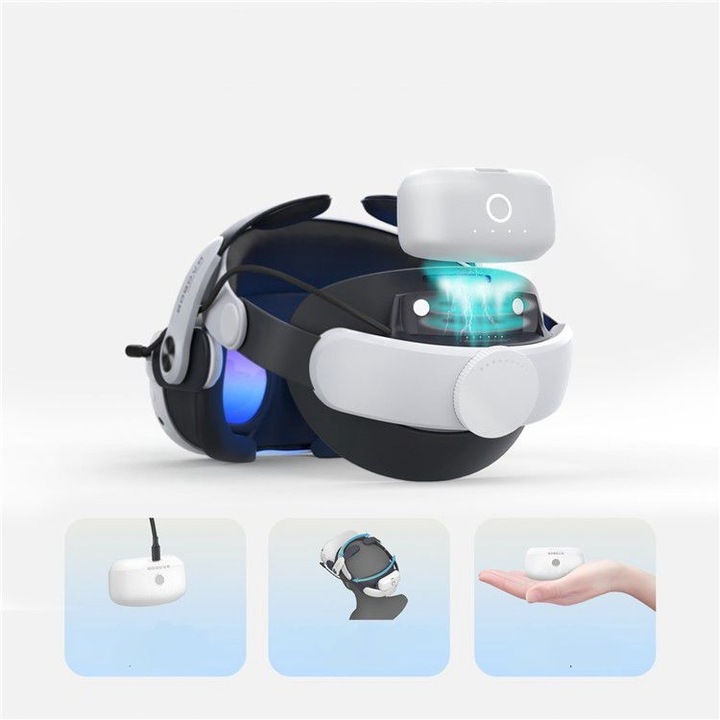 Pasek BOBOVR M3 PRO z pojemnym akumulatorem do gogli Meta Quest 3 VR