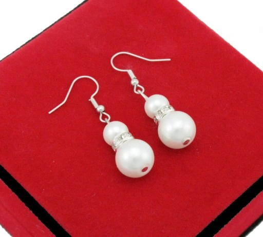 KOMPLET 3 CŻĘŚCIOWY ELEGANCKI BIAŁE PERŁY CYRKONIE