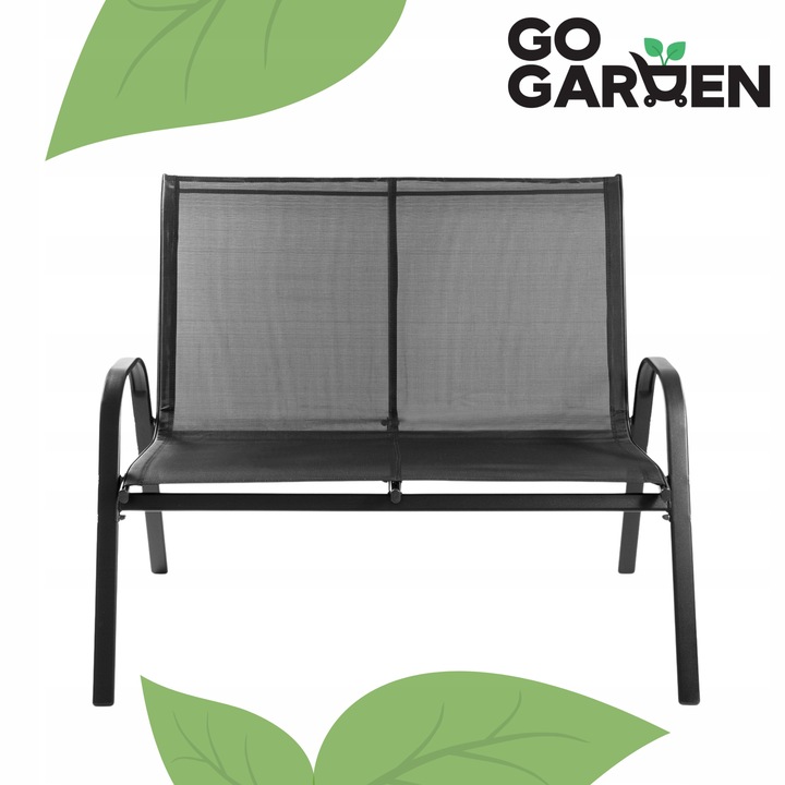 MEBLE OGRODOWE ZESTAW MEBLI OGRODOWYCH KOMPLET METALOWE 2 KRZESŁO SOFA STÓŁ