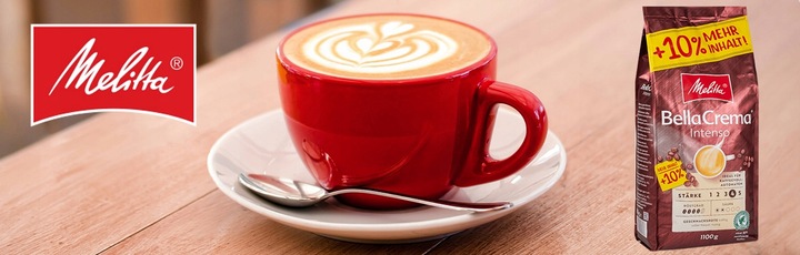 Kawa ziarnista MELITTA BELLACREMA INTENSO 1,1 kg | intensywna Arabica 80%