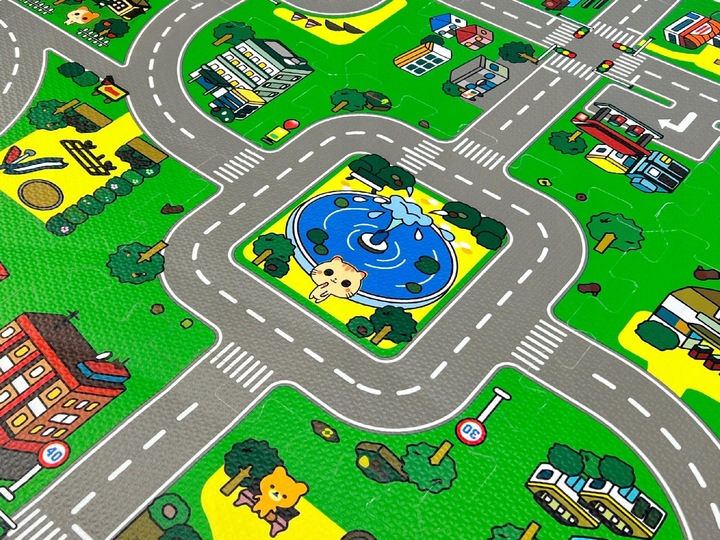 PUZZLE PIANKOWE MATA MIASTO ULICE DROGI 18EL DUŻE