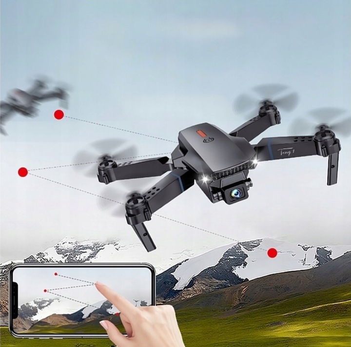 DRON PRO 2x KAMERA 4K ZAWIS 200M UNIKANIE PRZESZKÓD WIFI TORBA PILOT