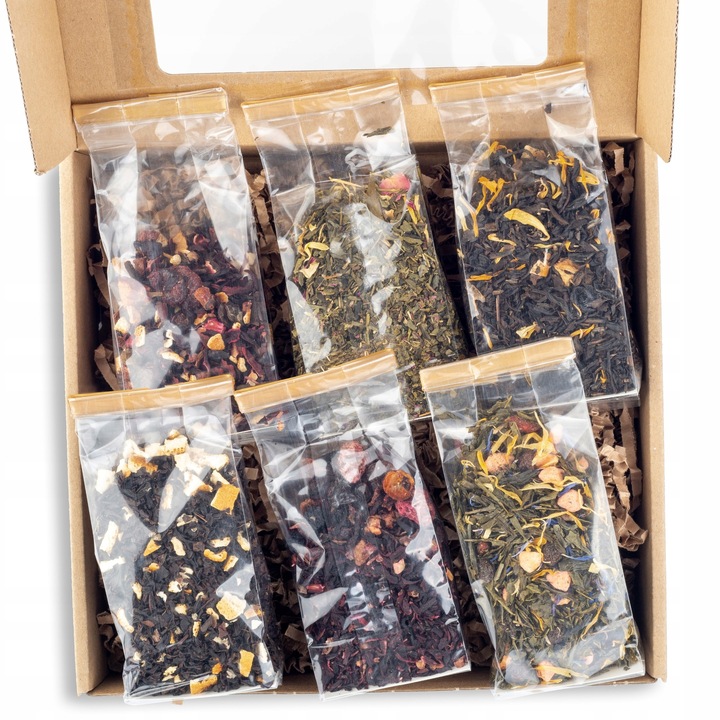 ZESTAW HERBAT mix smaków na prezent premium JAKOŚĆ 6 torebek