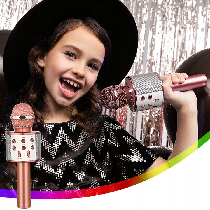 MIKROFON BEZPRZEWODOWY KARAOKE GŁOŚNIK BLUETOOTH PREZENT DLA DZIECI