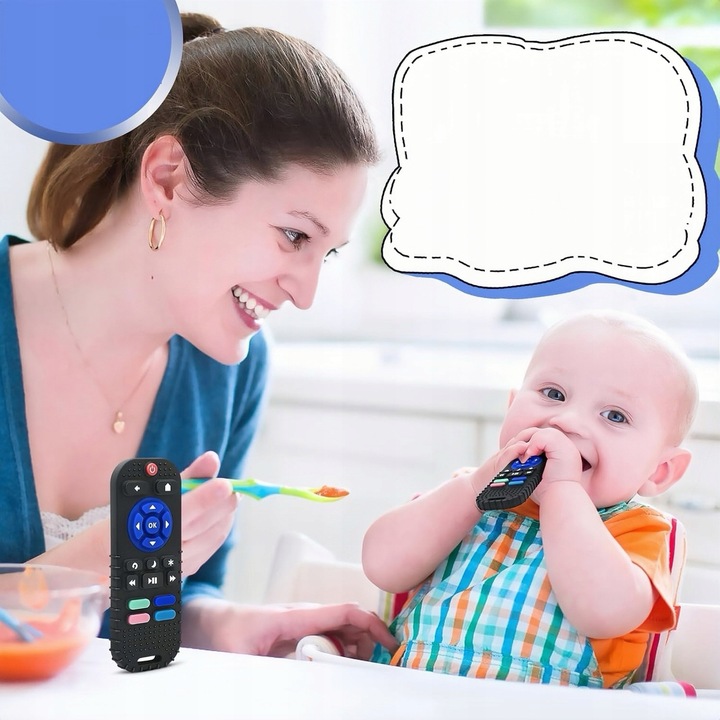 ZĄBKOWANIE ZABAWKI DO ŻUCIA GRYZAK DLA NIEMOWLĄT PILOT czerń KOLOR