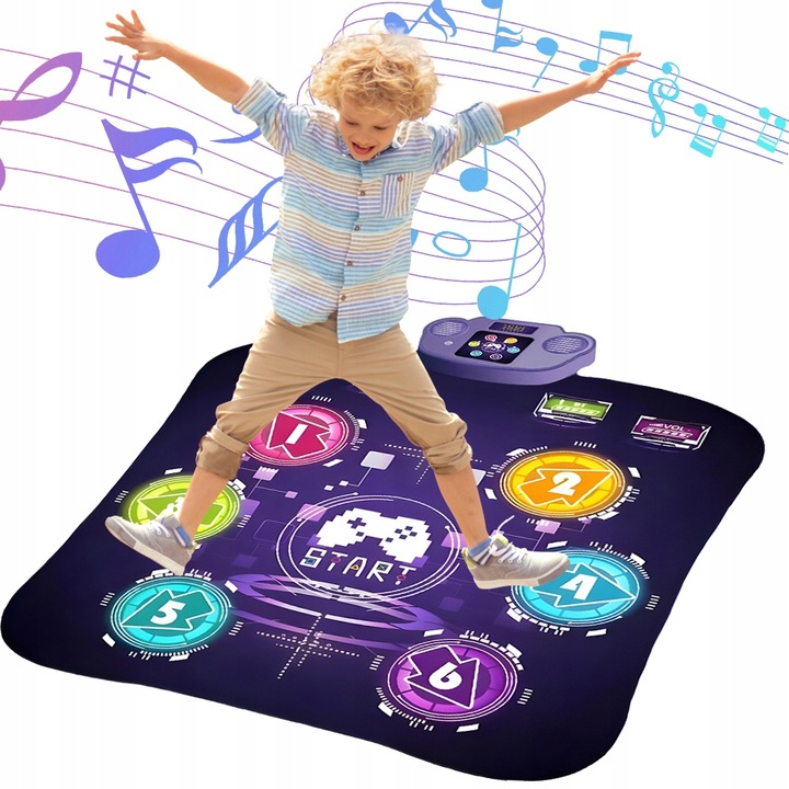 MATA LED DO TAŃCZENIA MUZYCZNA GRA DZIECI INTERAKTYWNA Z BLUETOOTH 5 TRYBÓW