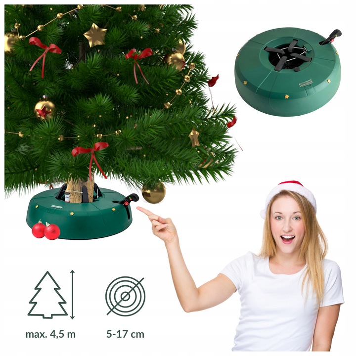 STOJAK CHOINKOWY SAMOZACISKOWY PODSTAWKA NA ŻYWĄ CHOINKĘ, WYSOKOŚĆ DO 4,5 M