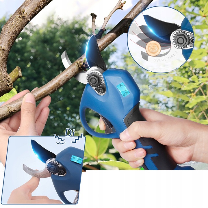 SWANSOFT Sekator Elektryczny, 850W 16,8V 2Ah, Sekator Sadowniczy PRU28