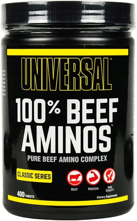 UNIVERSAL 100% BEEF AMINOS 400 Tab WOŁOWE EAA BCAA