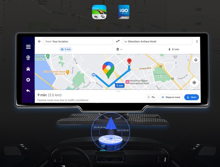 RADIO STACJA MULTIMEDIALNA WIDEOREJESTRATOR CARPLAY ANDROID DVR KAMERA AUX