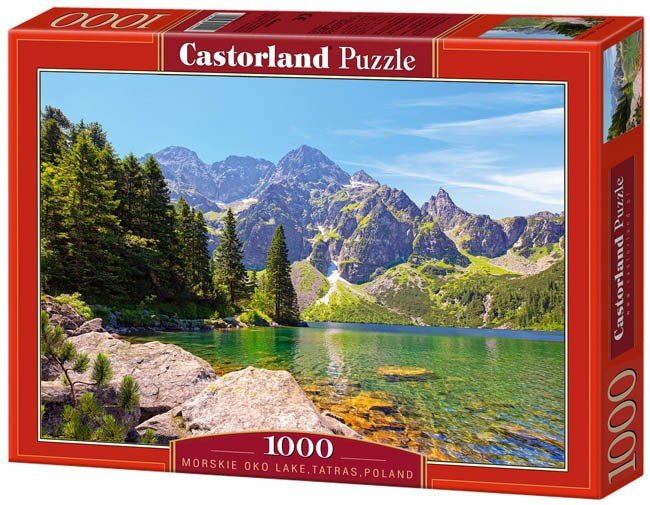 PUZZLE 1000 UKŁADANKA KRAJOBRAZ GÓRY JEZIORO MORSKIE OKO TATRY 9+ CASTOR