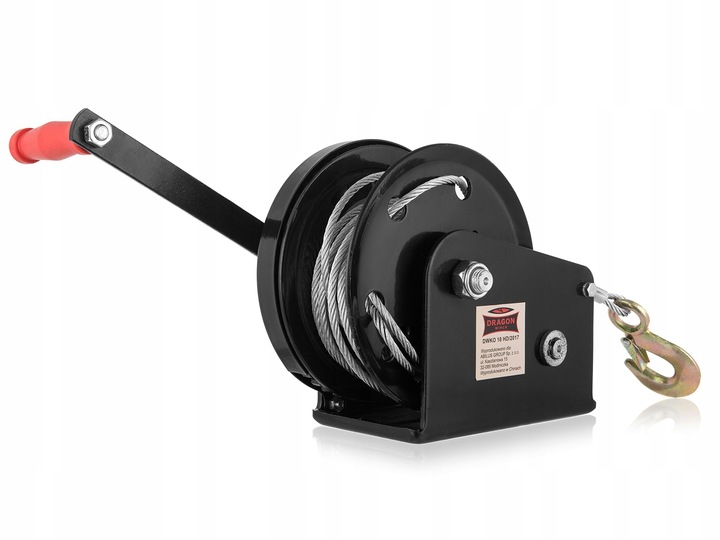 WYCIĄGARKA RĘCZNA KORBOWA LINOWA 1800lb WCIĄGARKA lebiodka przenośna DRAGON