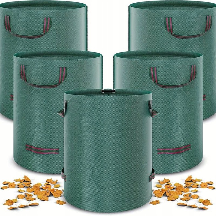 3x Worek na liście trawę Kosz Ogrodowy torba Pojemnik na Odpady 272l MOCNY