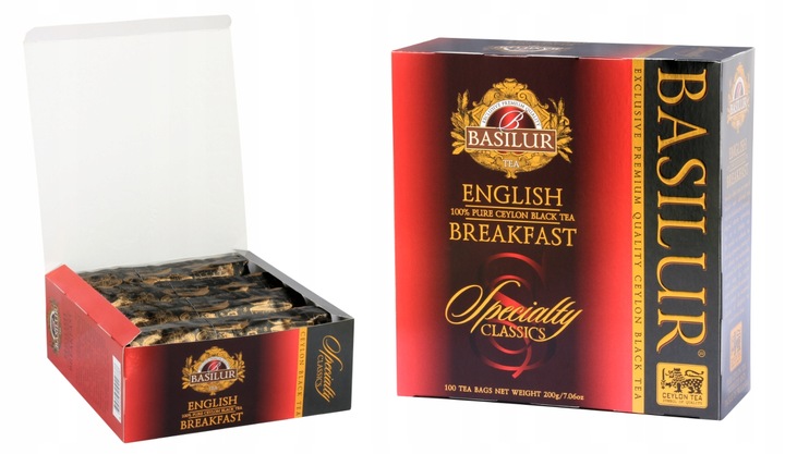 Basilur ENGLISH BREAKFAST herbata czarna - 100 szt.