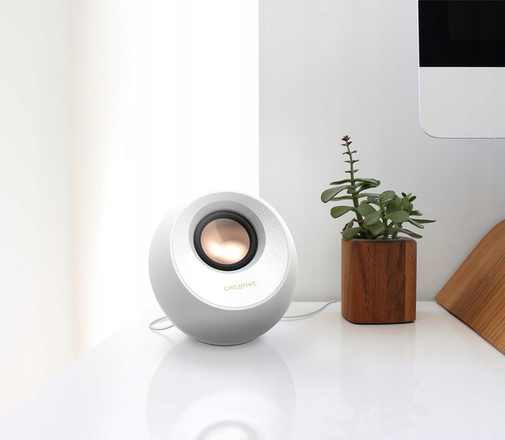 MINIMALISTYCZNE GŁOŚNIKI BIURKOWE 2.0 USB-C BT 5.0 16W Creative Pebble V3