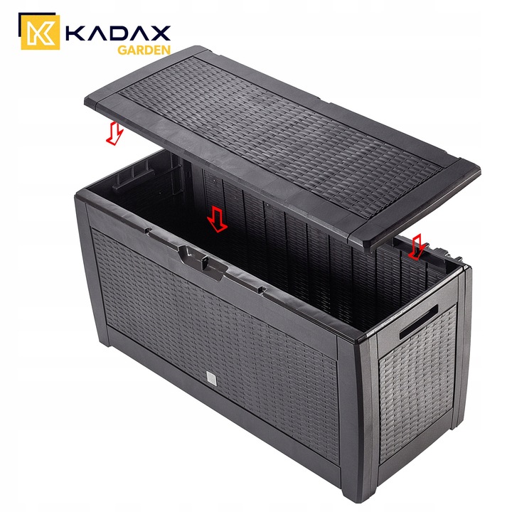 SKRZYNIA OGRODOWA KUFER SCHOWEK 310L BRĄZOWA