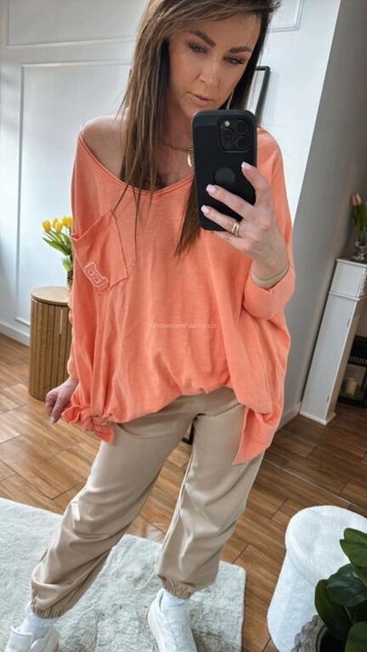 BY O LA LA! BLUZKA BASIC WĘZEŁ PAPAYA UNI