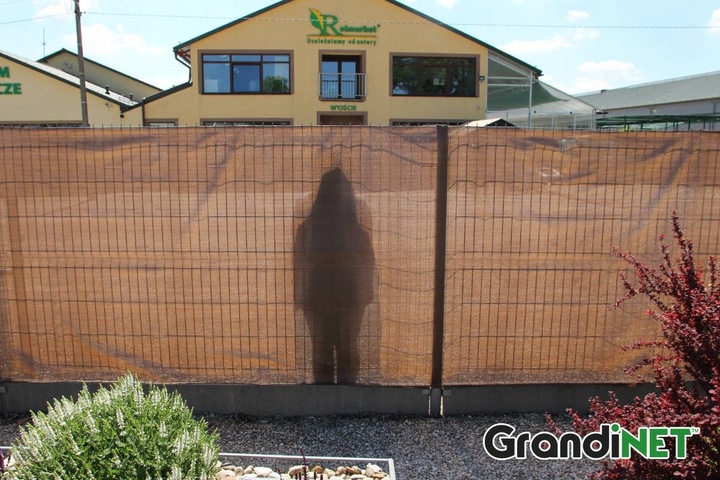 Siatka Osłonowa 1,5x15m 80% Brązowa Przed Wiatrem Sąsiadami Na Panele Płot