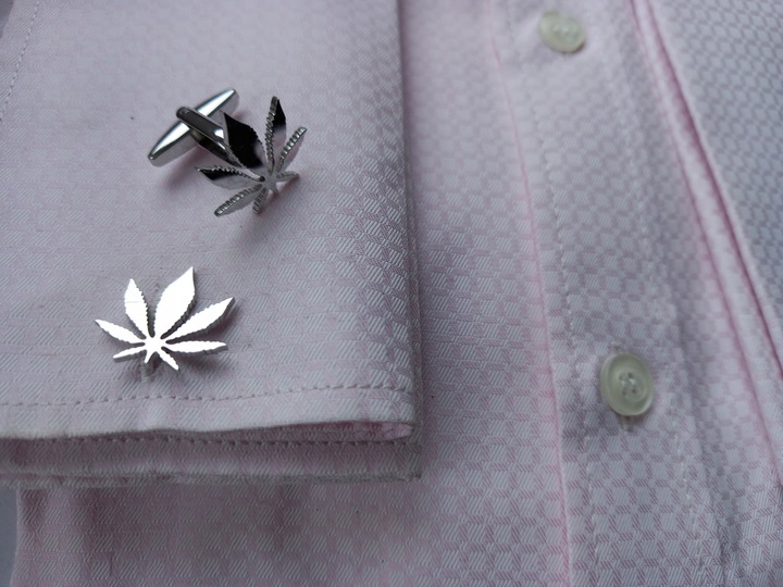 Spinki do mankietów koszul EXC Marihuana