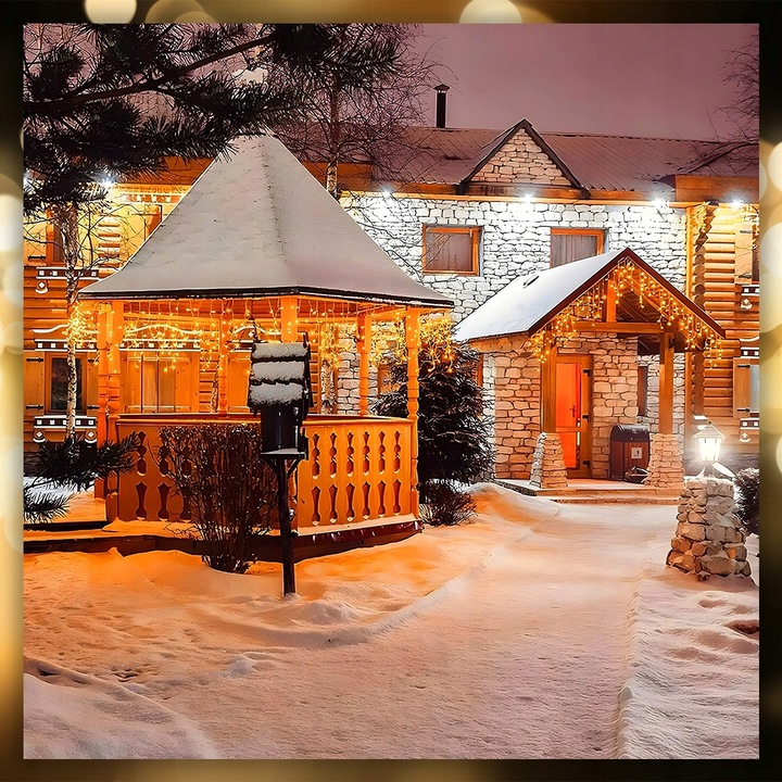 SOPLE LAMPKI CHOINKOWE ŚWIATEŁKA 300 LED 14,5M GRUBY KABEL FLASH ZEWNĘTRZNE