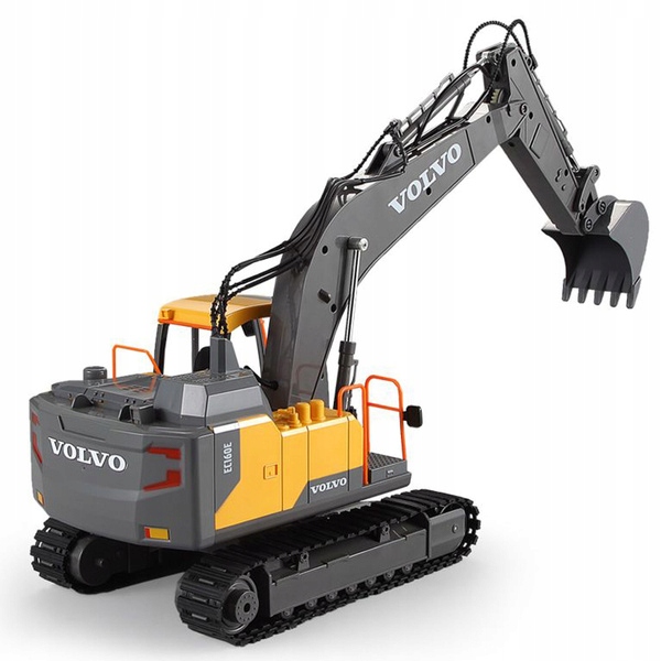 DUŻA ZDALNIE STEROWANA KOPARKA GĄSIENICOWA RC VOLVO NA PILOTA DOUBLE E