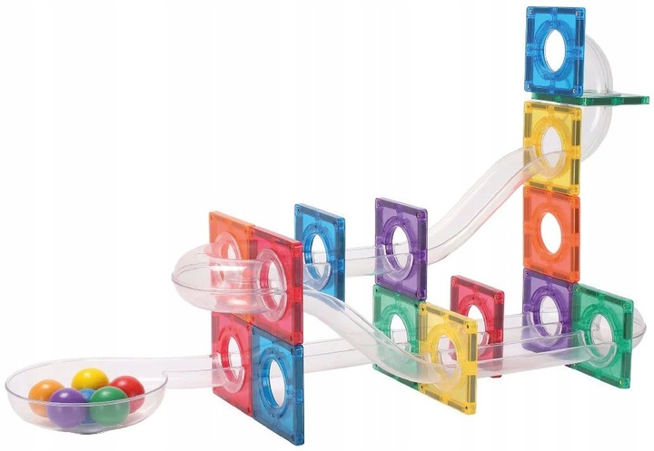 CLEVERCLIXX KLOCKI MAGNETYCZNE TOR WYŚCIGOWY KULODROM BALL RUN 60 EL.