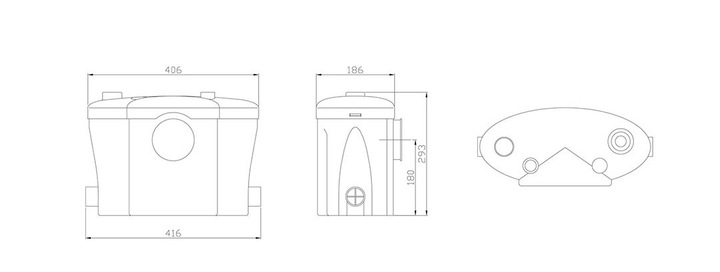 POMPA WC ROZDRABNIACZ PRZEPOMPOWNIA NOWOŚĆ DUO