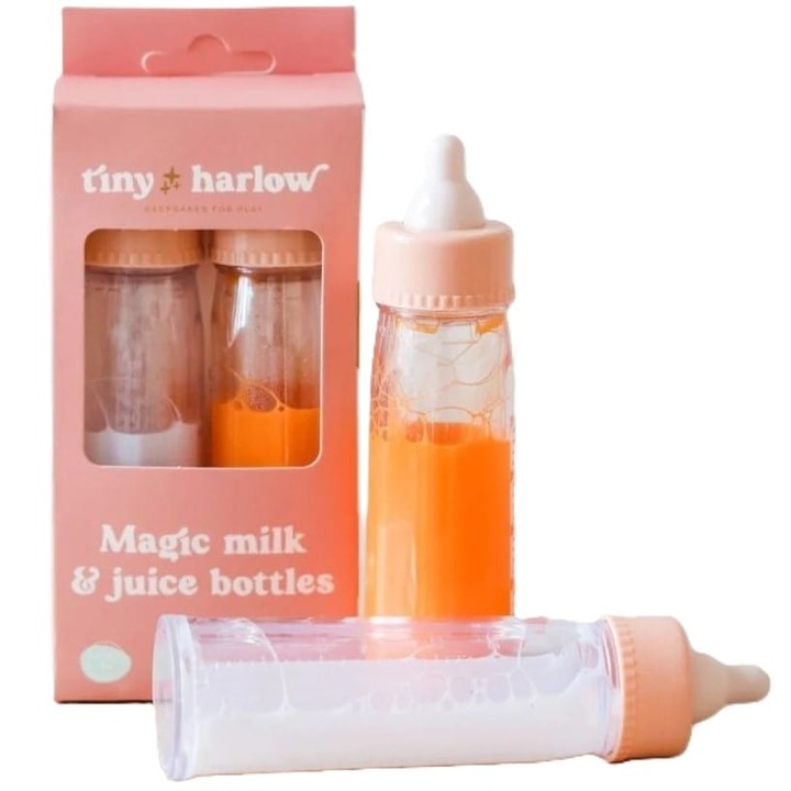 TINY HARLOW Zestaw magicznych butelek do karmienia lalek Mleko i Soczek