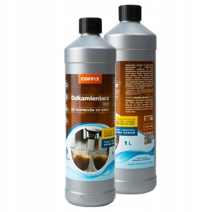 Odkamieniacz do ekspresu w płynie uniwersalny zestaw 2x 1000ml