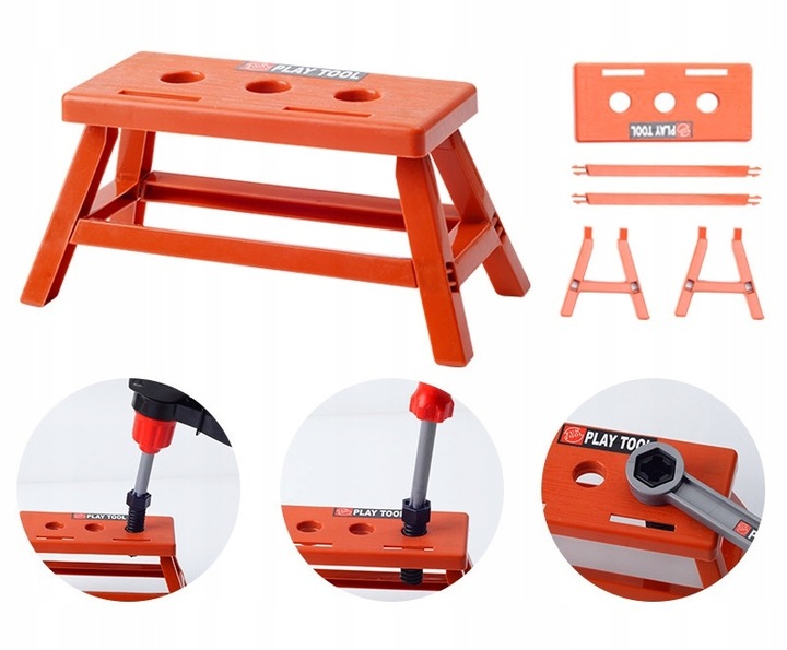 ZESTAW NARZĘDZI DLA DZIECI MAJSTERKOWICZ SKRZYNKA WIERTARKA NA BATERIE 42EL