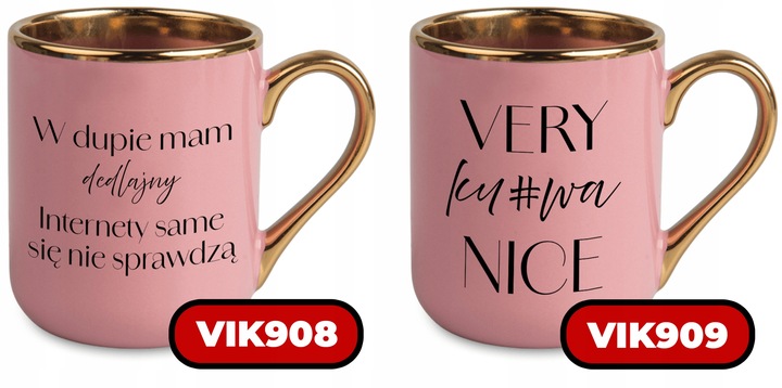 KUBEK RÓŻ ELEGANT PREZENT DLA KOLEŻANKI TT VIRAL DO PRACY JESTEŚ ŚLICZNA WZ