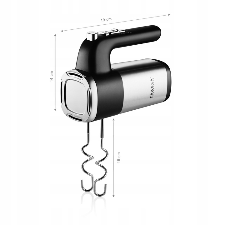 Mikser ręczny 5 biegów tryb TURBO Zestaw 4 mieszadła DUŻA MOC 900W