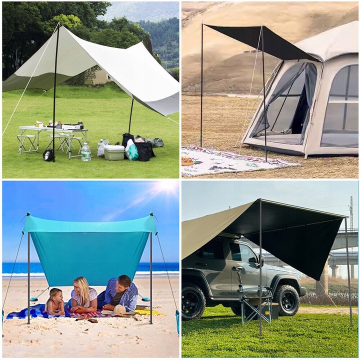 2X 2M TYCZKI NAMIOTOWE TELESKOPOWY REGULOWANY TYCZKA DO BALDACHIMU