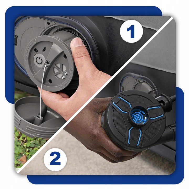 MATERAC DMUCHANY Z POMPKĄ USB ŁÓŻKO DO SPANIA 203 x 152 CM BESTWAY 671BS