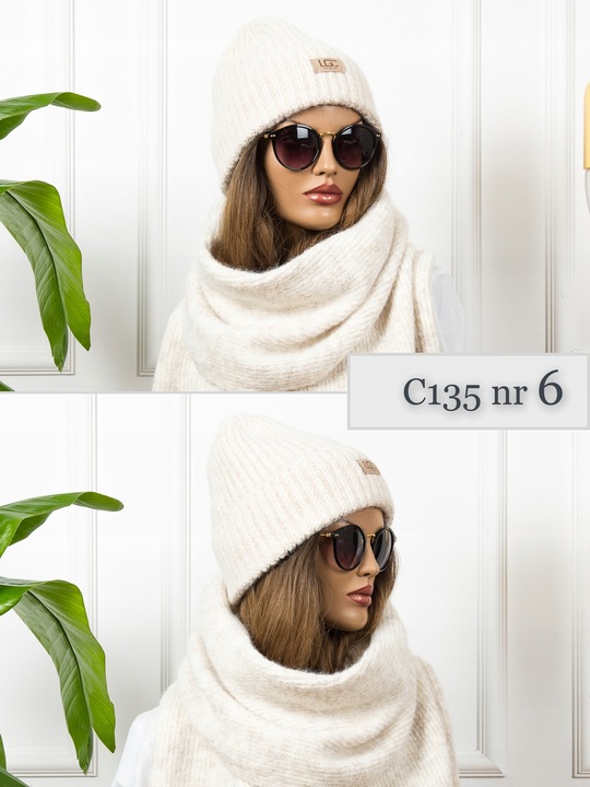 CZAPKA DAMSKA Zimowa Beanie CIEPŁA Wywijana prążkowana z wełną KOLORY