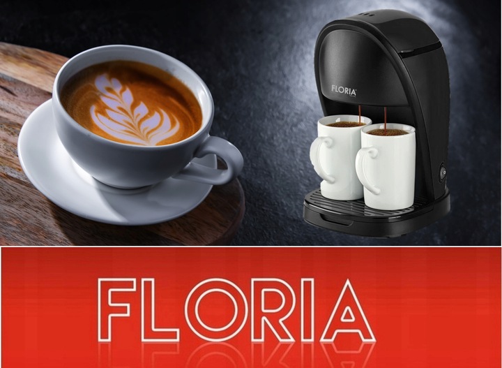 EKSPRES PRZELEWOWY DO KAWY CZARNY TURYSTYCZNY 450W KUBKI 2X125ML