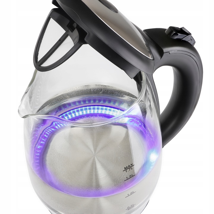 CZAJNIK ELEKTRYCZNY BEZPRZEWODOWY SZKLANY C415 ELDOM 2200 W 1,7 l