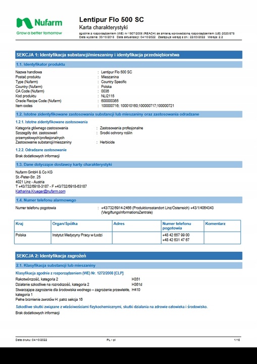 LENTIPUR 1L 500SC NA CHWASTY W ZBOŻACH MIOTŁA CHABER KOMOSA wż. 10/2025rok