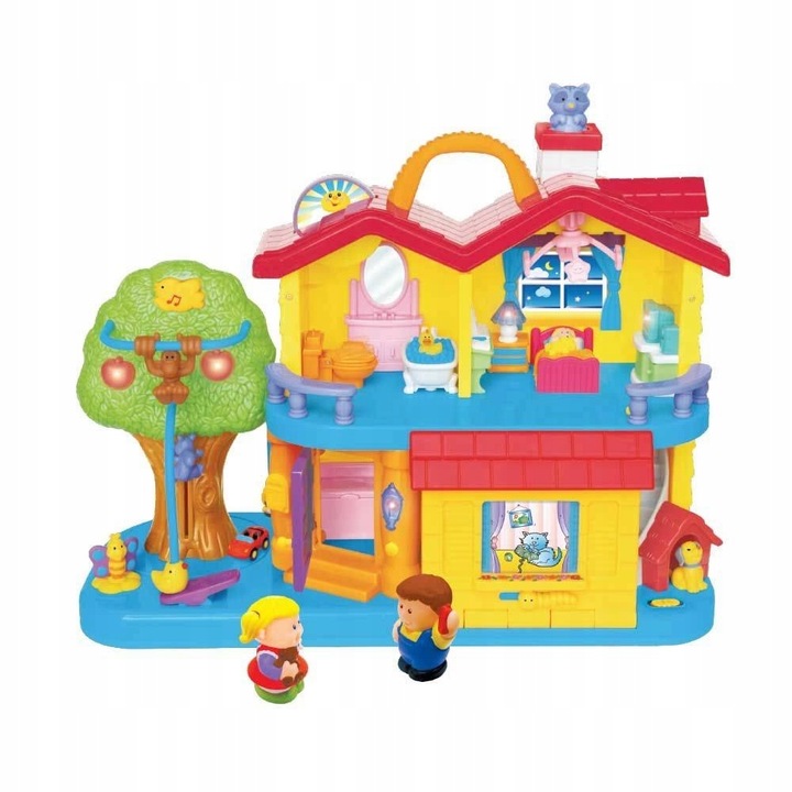 Odkrywczy Domek zabawka interaktywna edukacyjna dla dzieci 12m+, Dumel