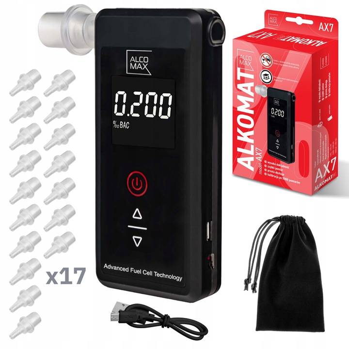 Profesjonalny Alkomat METEO AX7 +17 USTNIKÓW