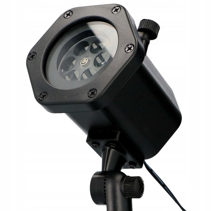 Projektor LASEROWY + świąteczny LED reflektor RZUTNIK 12 KART 6W 48 WZORÓW