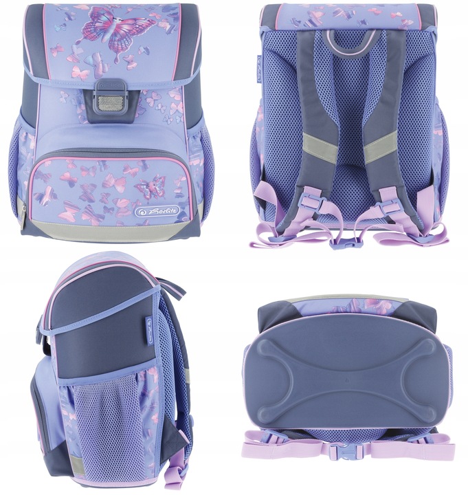 TORNISTER SZKOLNY HERLITZ LOOP PLUS MOTYLE ZESTAW PIERWSZA KLASA