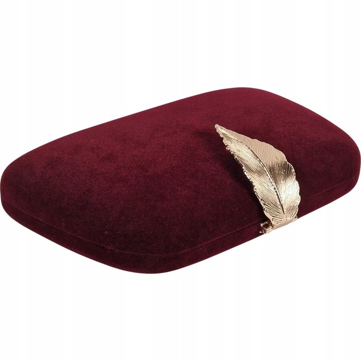 Torebka kopertówka puzderko wizytowa wieczorowa bordowa sylwester